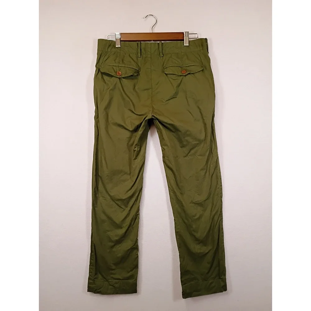 Military Utility Banana Republic Mens 30/30 Olive Green Vintage Straight Chinos